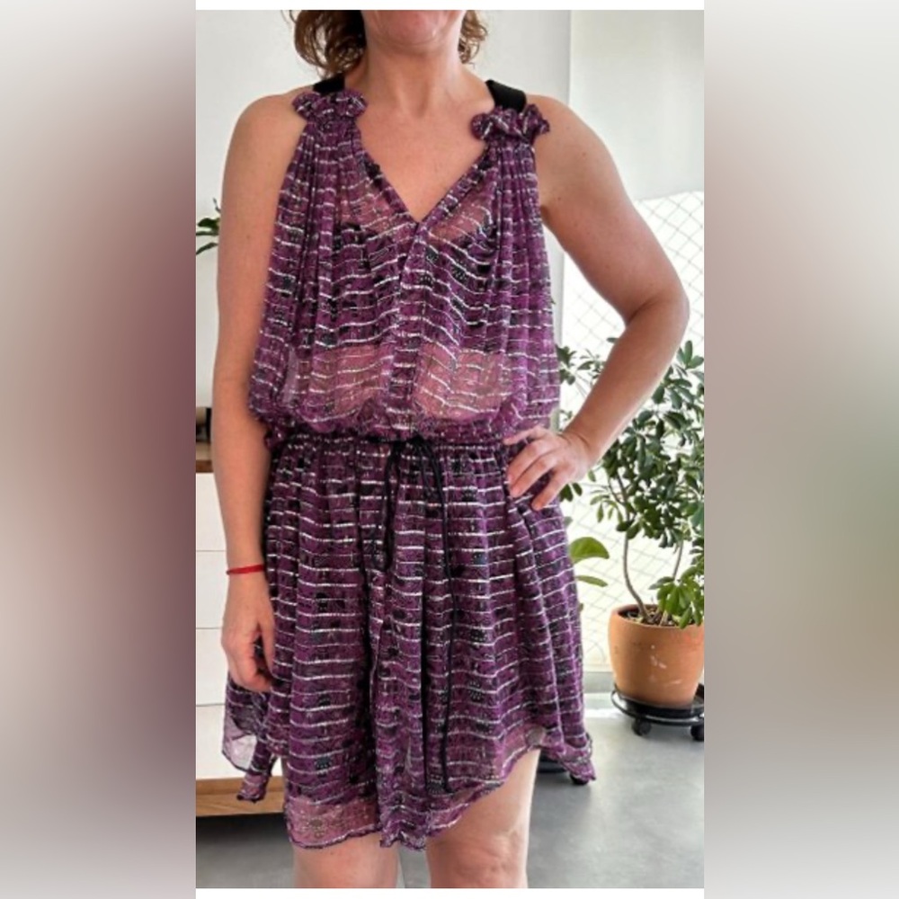 Isabel Marant – Purple Geometric Print Dress- Size 0